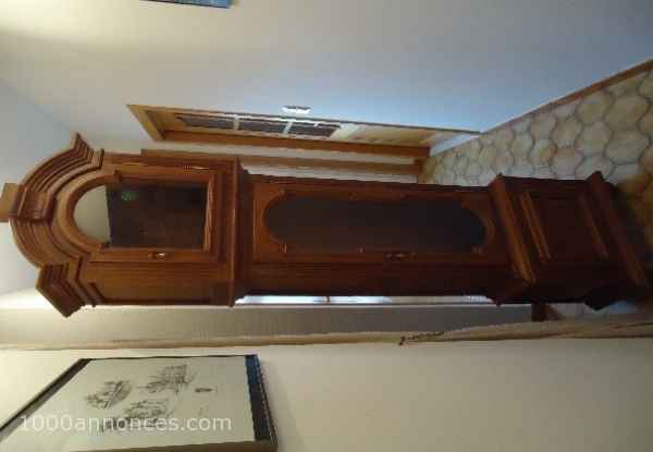 Caisson d’Horloge de Parquet en chêne 1960. 